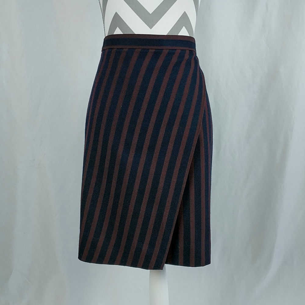 J. Crew The Pencil Skirt Work Navy Stripe 12